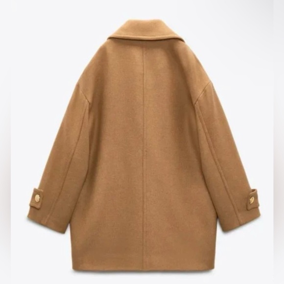 Zara Gold Button Coat - Picture 7 of 12